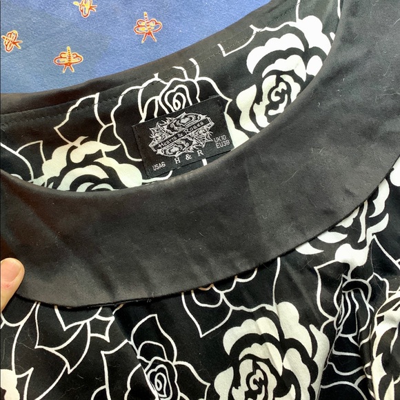 Black & White vintage style midi dress - Picture 3 of 5